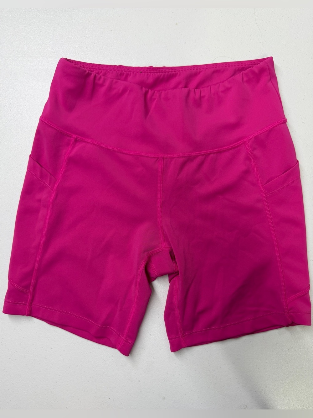 New Balance Women's High-Waist Magenta Bike Shorts